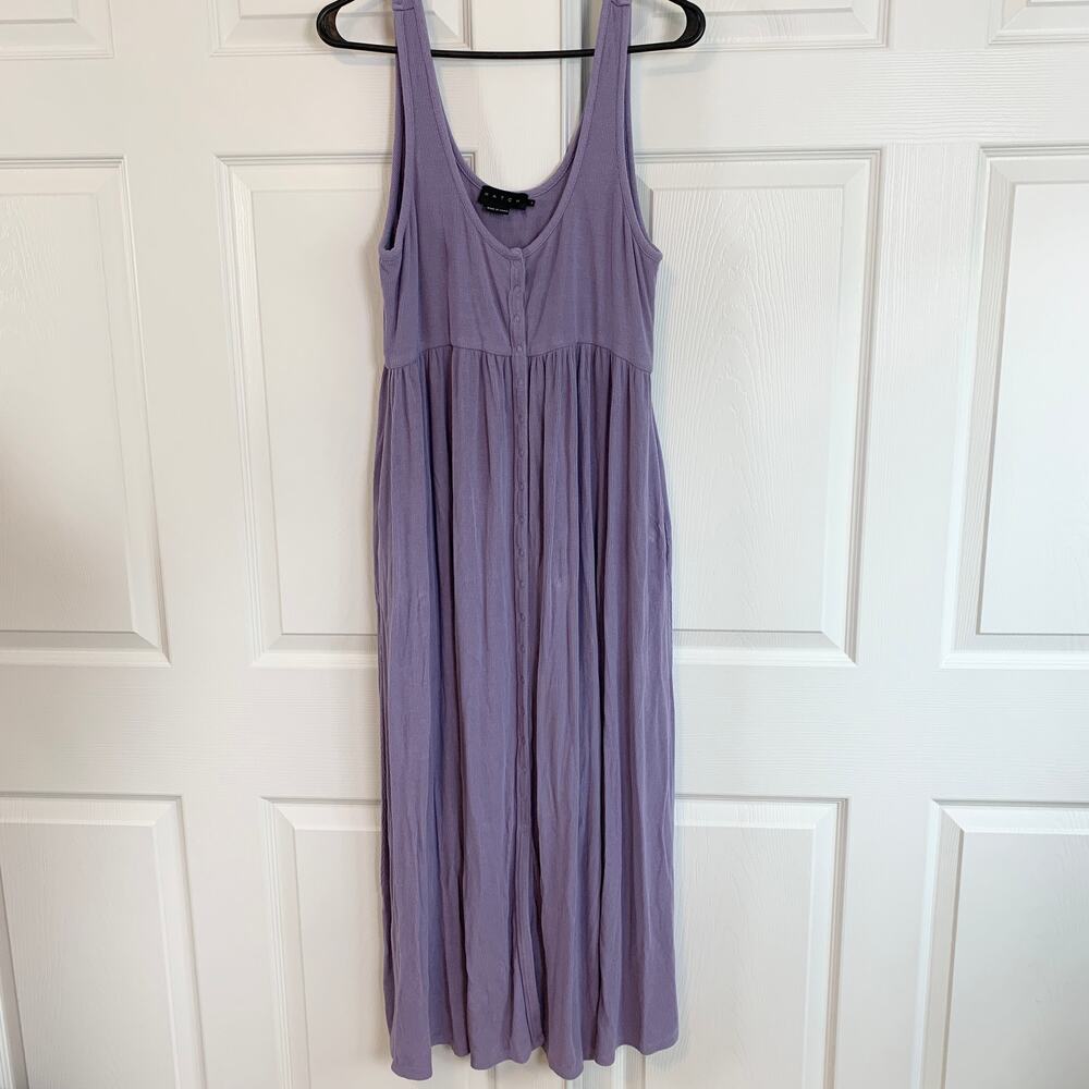 Hatch The Softest Rib Maternity Postpartum Snap Front Nursing Tank Midi Dress 3 - Picture 4 of 7